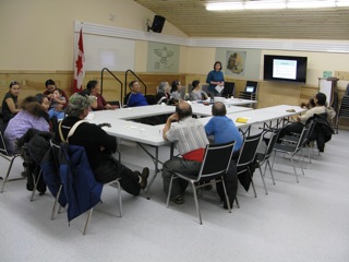 Climate Change Food Security Workshop in the Ulukhaktok Community Center.